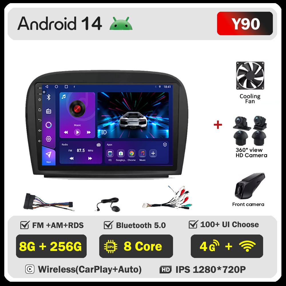 Pentru Mercedes Benz SL R230 SL350 SL500 SL55 SL600 SL65 2001-2007 Player Radio Auto Android 14 Navigație GPS Ecran Tactil 5G Wifi