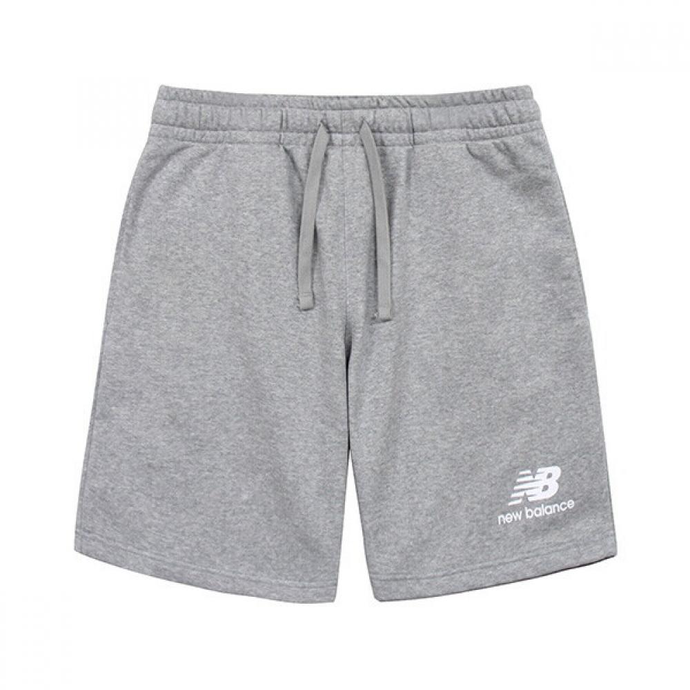 New Balance New Val Essentials Stacked Logo Mens Shorts Training Shorts Grey Ms31540 Ag