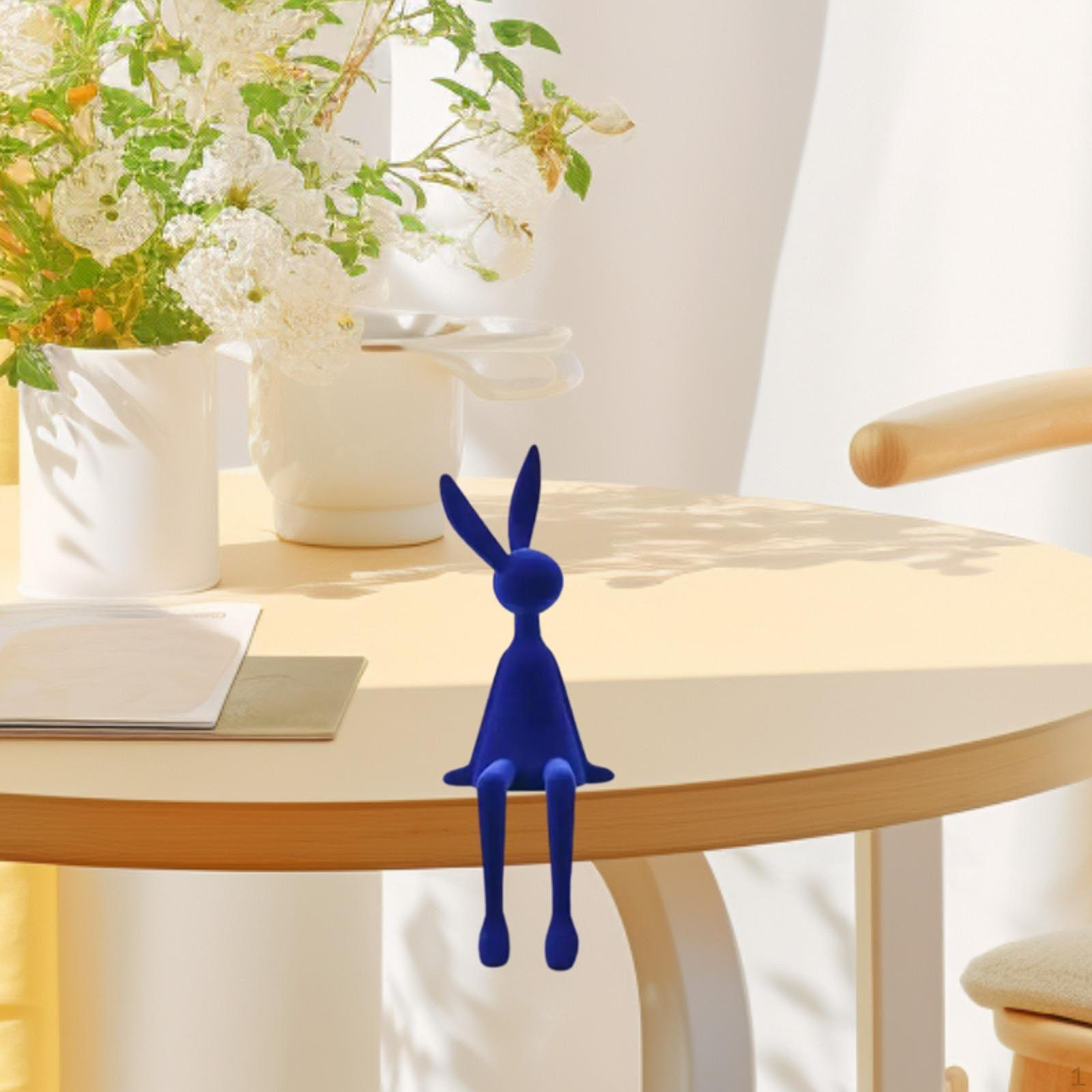 

Фигурка кролика для демонстрации скульптур животных на офисной полке S синий