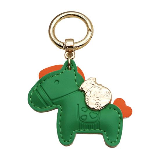 Horse Keychain Imitation Leather Cartoon Design Year of Horse Key Chain Bags Phones Cars Versatile Accessories