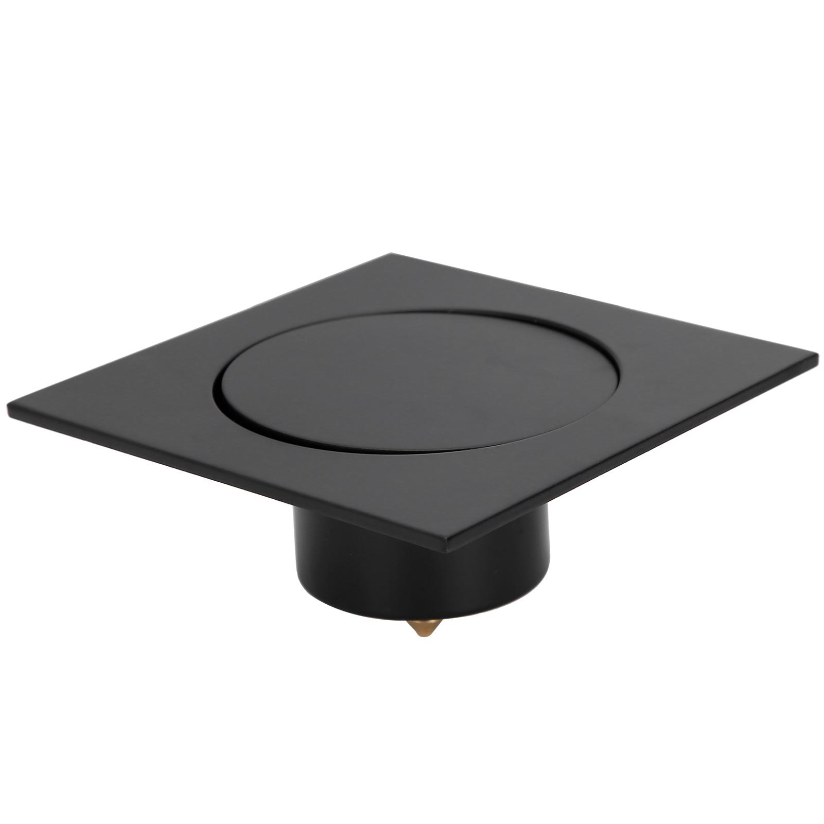 

Floor Drain Strainer Pop Up Type for Bathroom Shower Toilet Fast Draining Square AntiOverflow OdorResistant(Black )