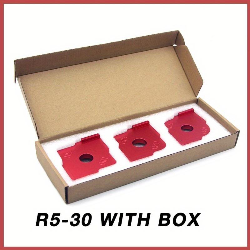 3Pcs Wood Panel Radius R Plate Router Table Bit Corner Jig Trimming Machine Engraving Machine Round Corner Template Kit