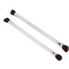 2pcs Double Ended Eyeshadow Brush Set Silver Makeup Soft Fiber Hair Nose Contour Brush Cosmetic Tool