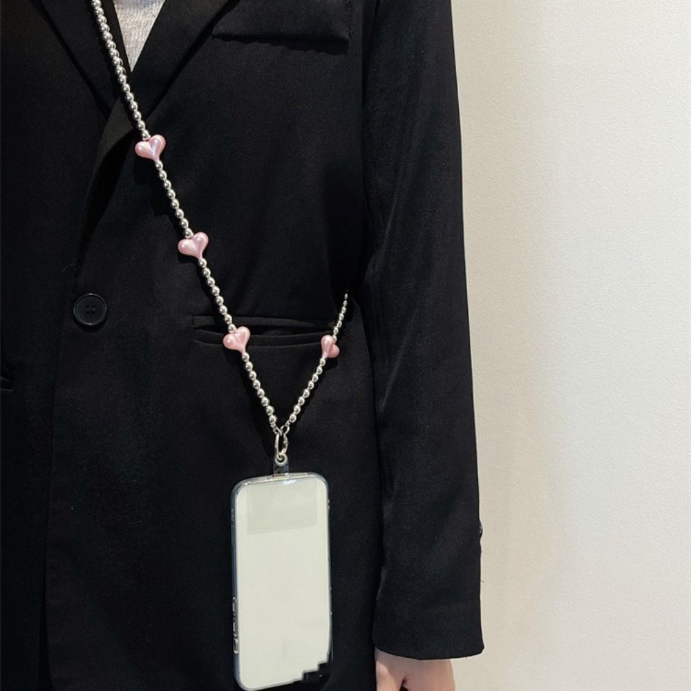 Long Mobile Phone Chain Sweet Beads Phone Strap Lovely Long Crossbody Phone Chain  Girls