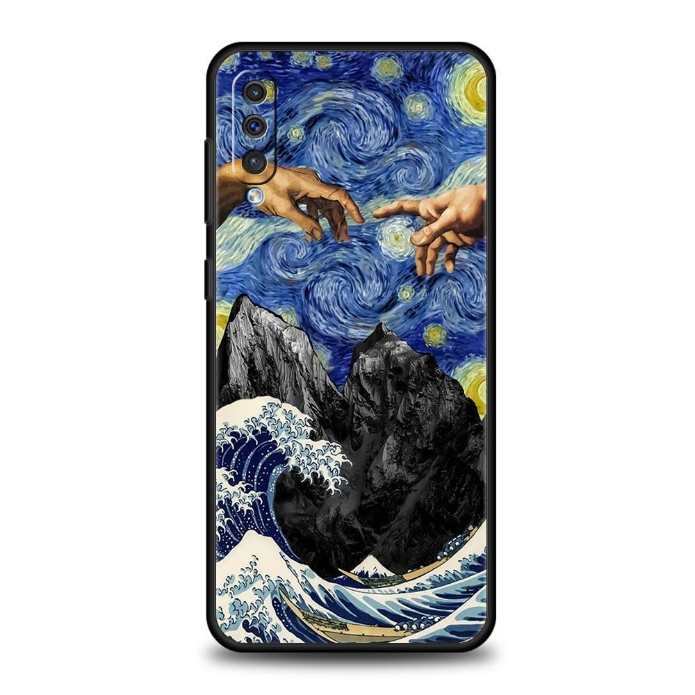 Mona Lisa Van Gogh Oil Art Phone Case For Samsung A12 A14 A32 A50 A70 A20E A20S A10S A22 A40 A34 A54 A42 A52 5G A02S A04s Cover