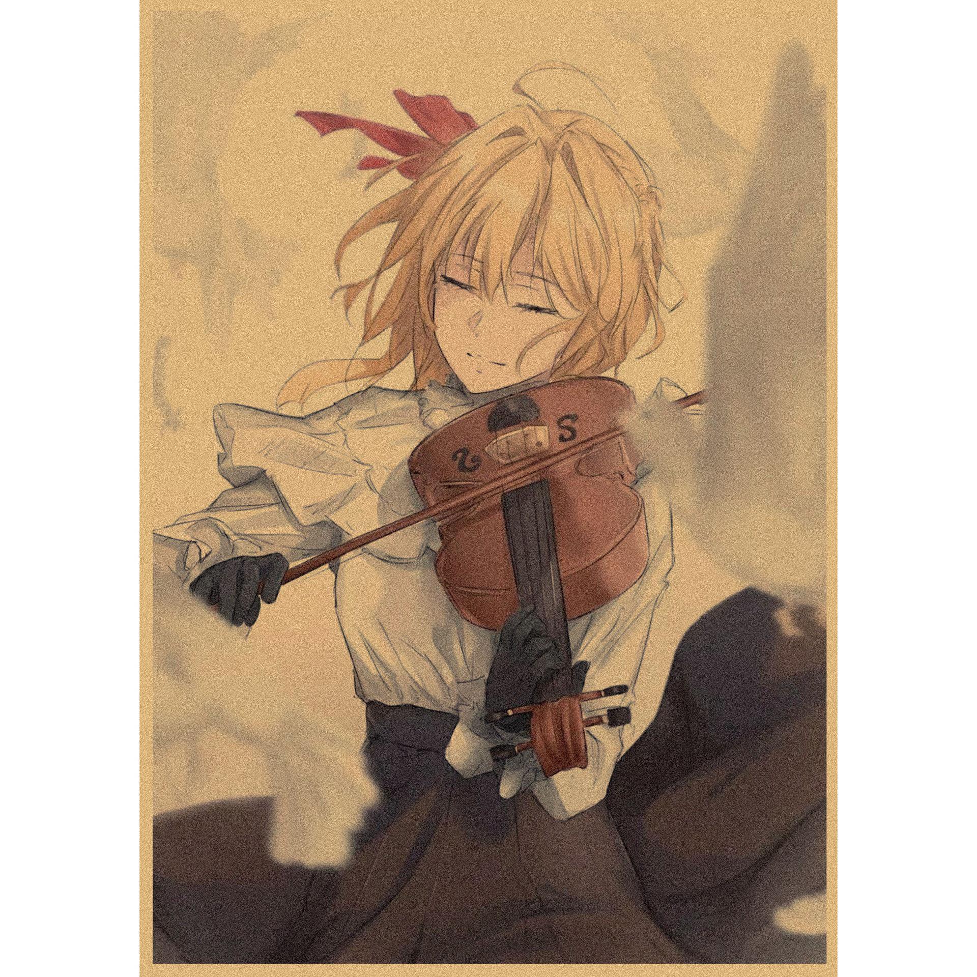 

Violet Evergarden Retro Kraft Paper Anime Poster Wall Art Mural 314 42X29.7cm (A3 size)