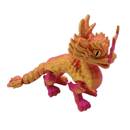 3D Printed Kirin Ornament Flexible Articulated Qilin Model with Movable Joints Small Kirin Fidget Toy