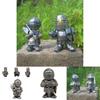 Medieval War Resin Crafts Miniature Gnome Knight Sculpture Decorative Figurine For Home And Garden Display