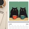2026 Calendar Hangable Cat Chilling with Coffee Design Family Planner Schedule Organizer Home Office Decor Present Wall Calendar