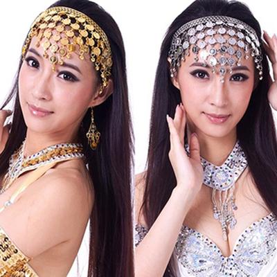 Women's Belly Dance Hairband - Triangle Shape Metal Headpiece for Beach & Party