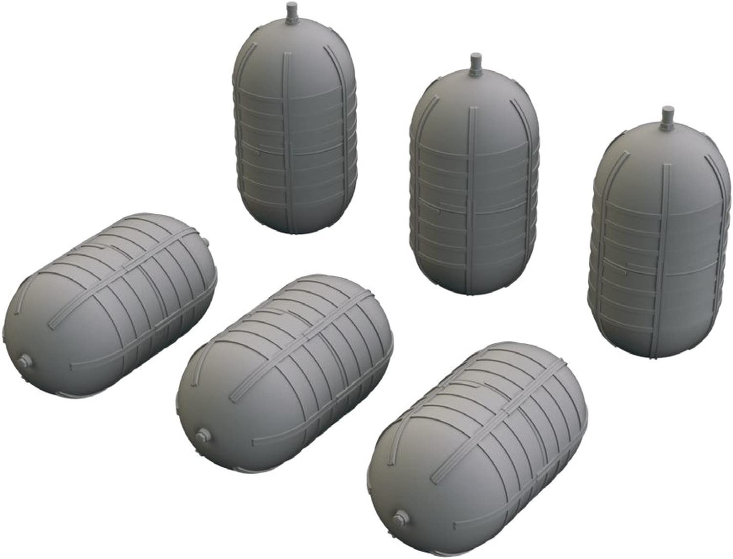 

Eduard 1/48 Scale Brassin WWII U.S. Army Air Forces G-1 Oxygen Cylinders (Set of 6) Plastic Model Kit Parts EDU648810