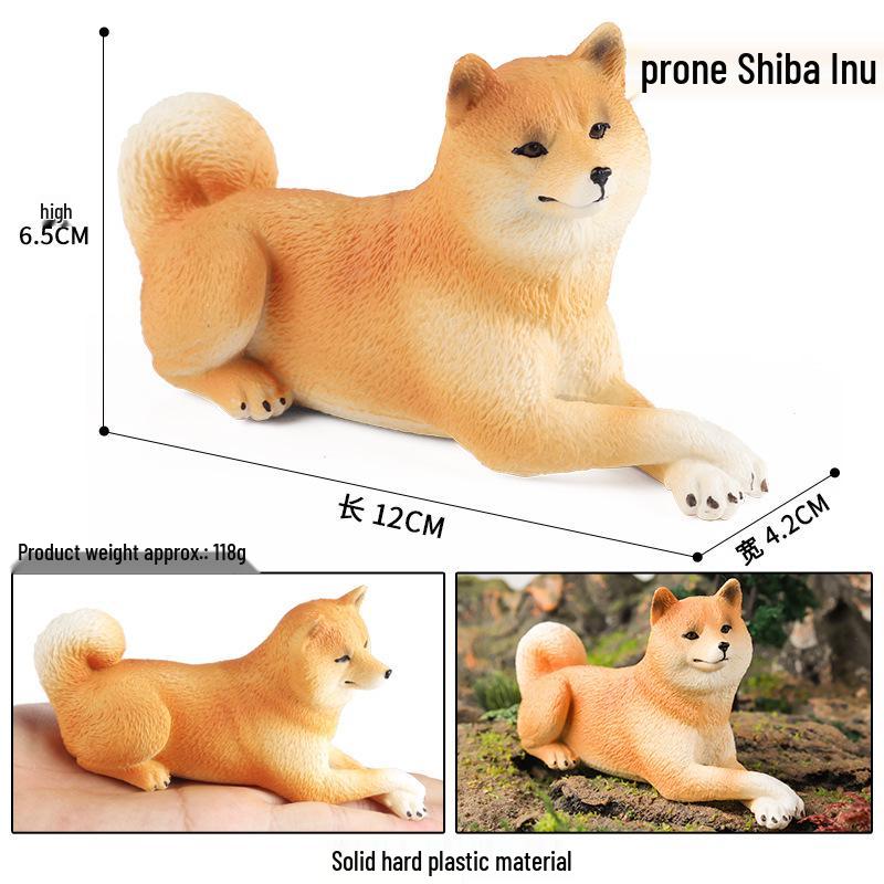 Shiba Inu Puppy Desktop Ornament - Corgi Canid Model Figure