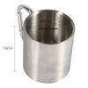 Stainless Steel Travel Mug Large Capacity Portable Mug with Handle Outdoor Activities   Design Stainless Steel Mug for Camping,
