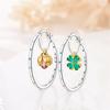 925 Silver Simple Sun Small Sugar Cube Star Moon Women Earring Brilliant Wedding Engagement Star Earrings Jewelry Gifts
