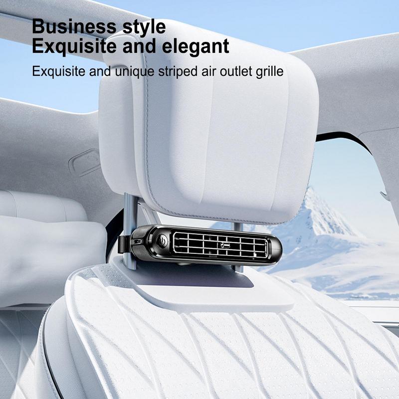 Front Seat Cooling Fan USB Powered Bladeless Car Headrest Fan 3 Speeds Adjustable Powerful Fan For Automotive Interior Fits Car