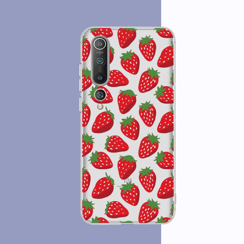 

Peach strawberry Phone Case For Redmi Note 5 7 8 9 10 A K20 pro max lite for Xiaomi 10pro 10T Xiaomi Note10Pro
