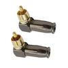 RCA Male Plug Right Angle Video/Audio Wire Connectors Gold Plated RCA Jack Plug Audio Speaker Connector