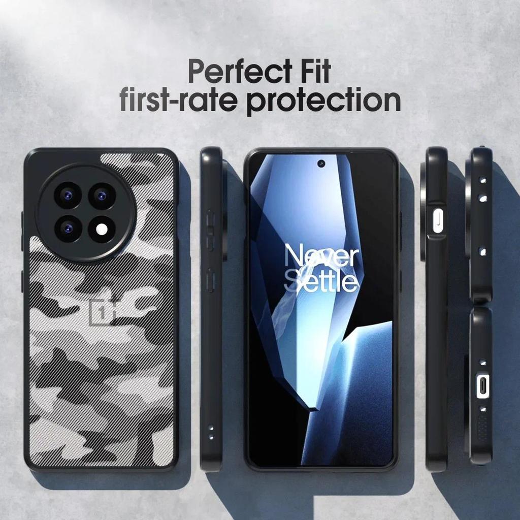 (Comes with wrist strap)IBMRS for OnePlus 13R Case,camo Clear transparent phone protection shell