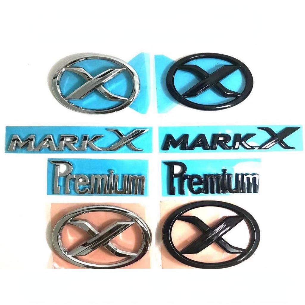 JLPC6 1 Pcs 3D ABS MARK X Emblem Premium Car Badge X Rear Truck Car Stickers Decor For Toyota MARKX MARK-X Car Accessories