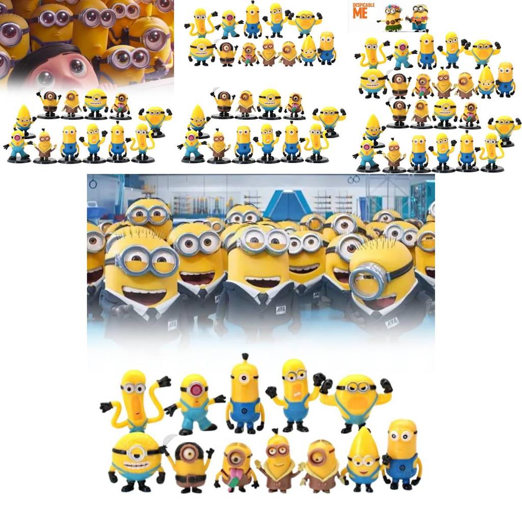 Adorable Minion Figures Set 12 Pieces Perfect For Collectors And Kids Gifts