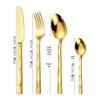 410 Stainless Steel Diamond Handle 5-Piece Tableware Set: Knife, Fork, Spoon for Steak/Western Food in Gift Box