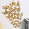 12Pcs/pack 3D Butterfly Decals Stickers Hollow Butterflies Wall Decals Butterflies Art Decor Wedding Party Home Decor Stickers