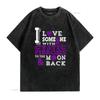 Cystic Fibrosis Awareness I Love Someone With To The T Shirt Vintage Washed Soft Homme Casual Designer Clothes Fashion