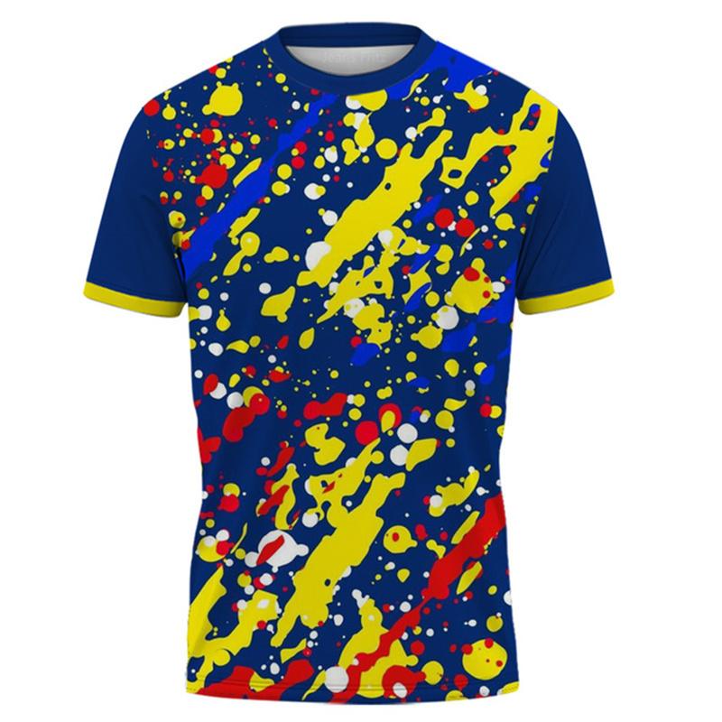 Lightning Tshirt for Men Badminton Tennis Series Quick Drying 3D Print Sweatshirt Sportswear Comfortable O-Neck Short Sleeve Tee