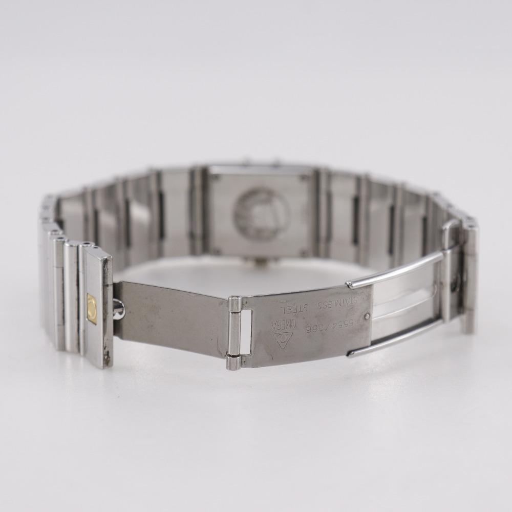 Omega Constellation Carree Watches 1528.46 Cal.1376 blackDial Stainless Steel/diamond Quartz Analog Display Women Used