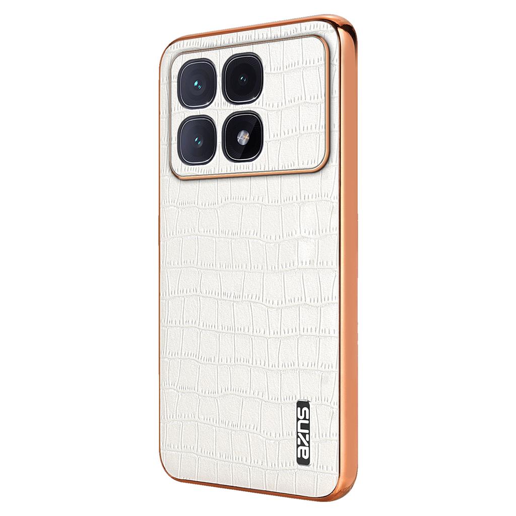AZNS For Xiaomi Redmi K70 Ultra Case Electroplating Crocodile Texture PU+TPU Phone Cover