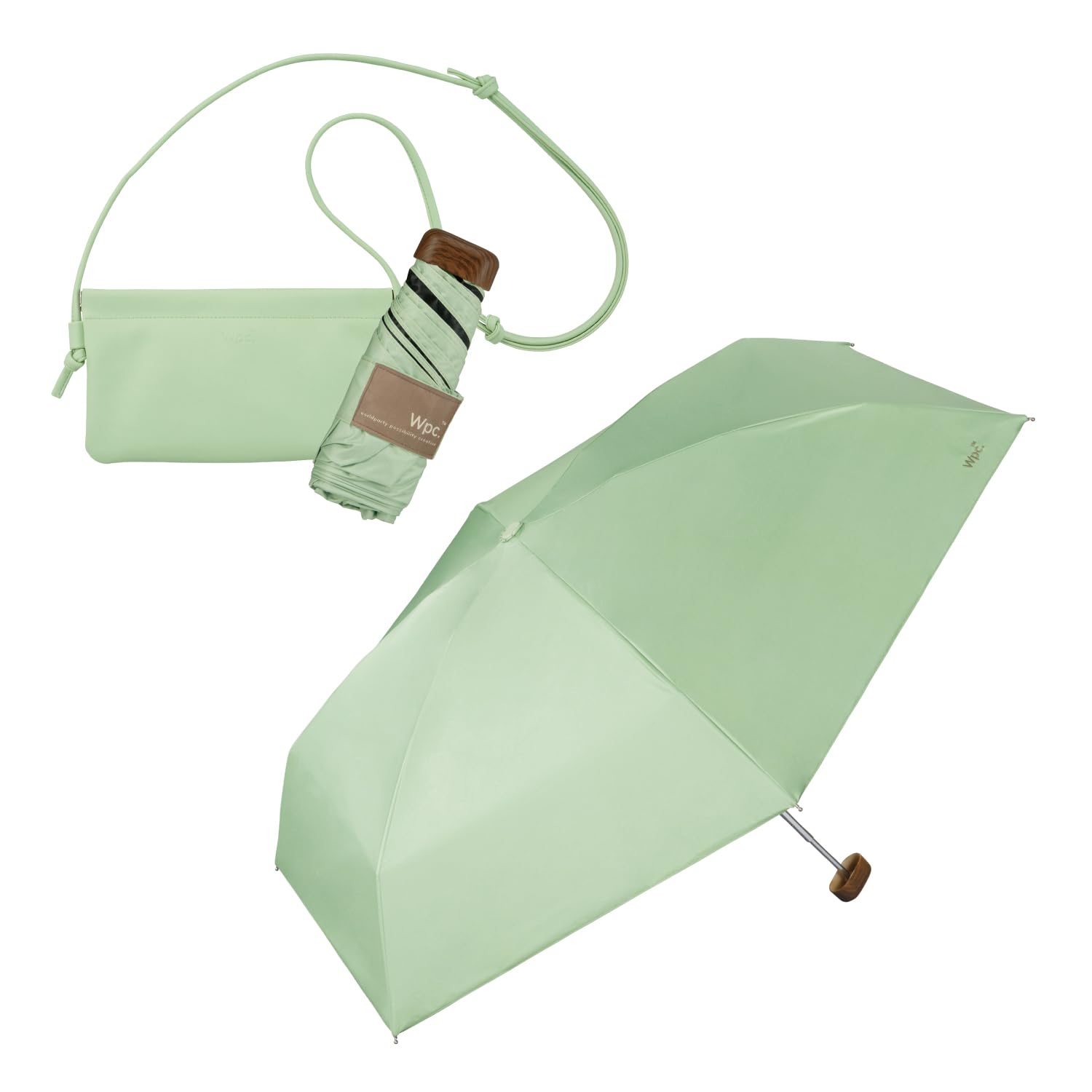 

Sunshade Noble Basic Mini Green UV Sunny and Rainy Folding Tote [2025] Wpc. 100% Shading/100% Protection/UPF50+/Heat Protection/For Days Umbrella, зелений