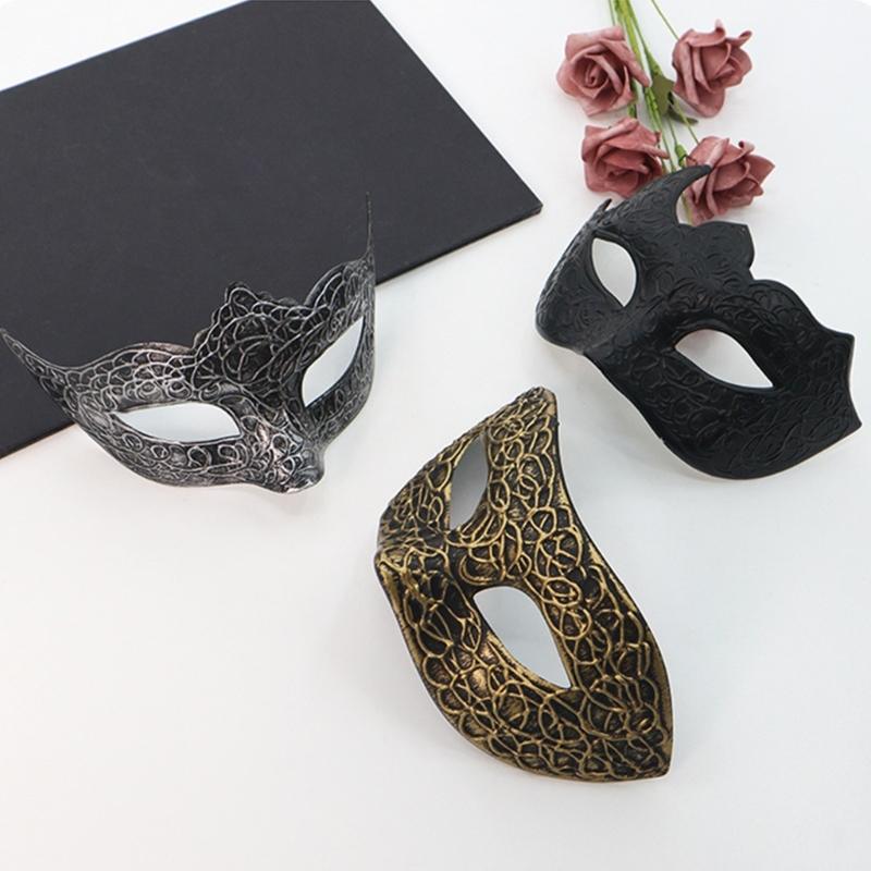 Retro Masquerade Mask Mardi Gras Mask Venetians Party Mask Half Face Mask for Halloween Ball Cosplay Performances Props