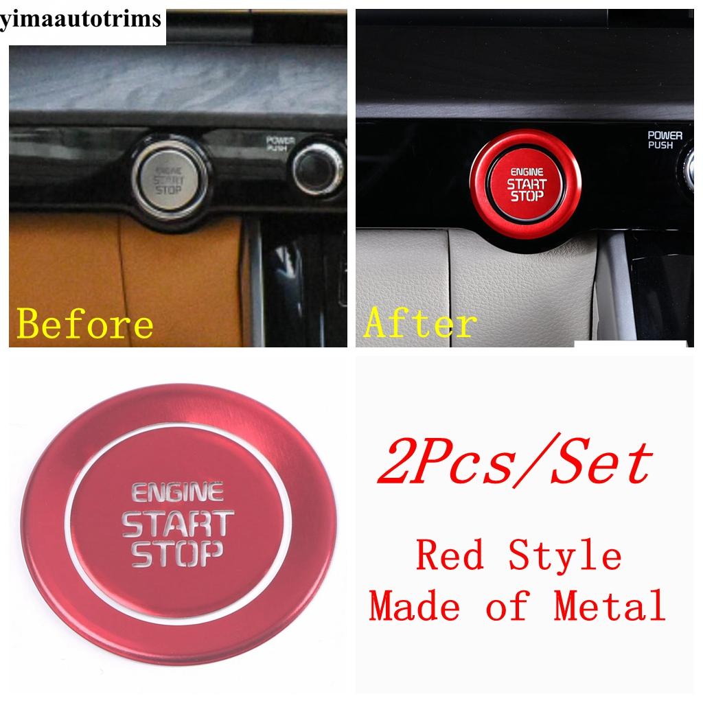 

Car Auto Engine Start Stop Push P Button Decorative Sequ Cover Trim For Kia Carnival KA4 - 2024 Red Accessories Interior Model A