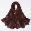 Fashion Cotton Linen Scarf Crinkle Design Hijab Middle Eastern Scarf Wrap Popular Solid Dubai Headwrap