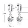 925 Silver Earrings Jewelry High Quality Retro Simple Pattern Purple White Zircon Earrings