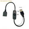 1Pcs Usb Extension Cable With On Off Switch Led Indicator For Raspberry Pi Pc Usb Fan Led Lamp Data Sync Usb 2.0 Extender Cord