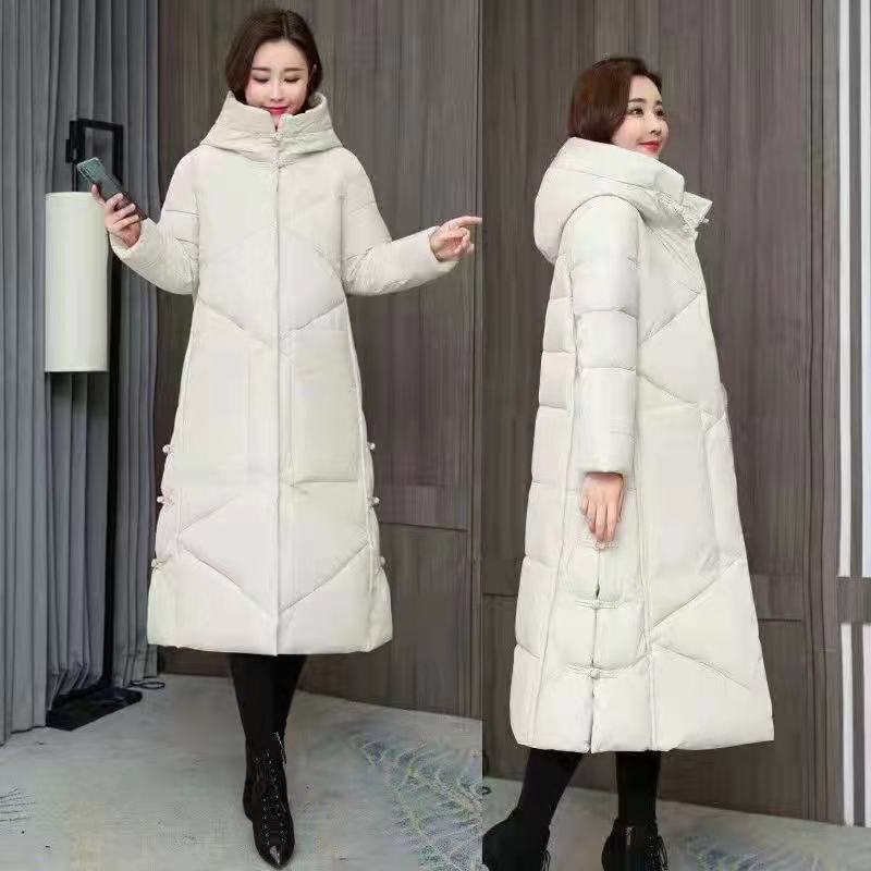 Cotton-padded Women's Literary and Artistic Retro Loose Large Size Ethnic Style Long Thick Coat