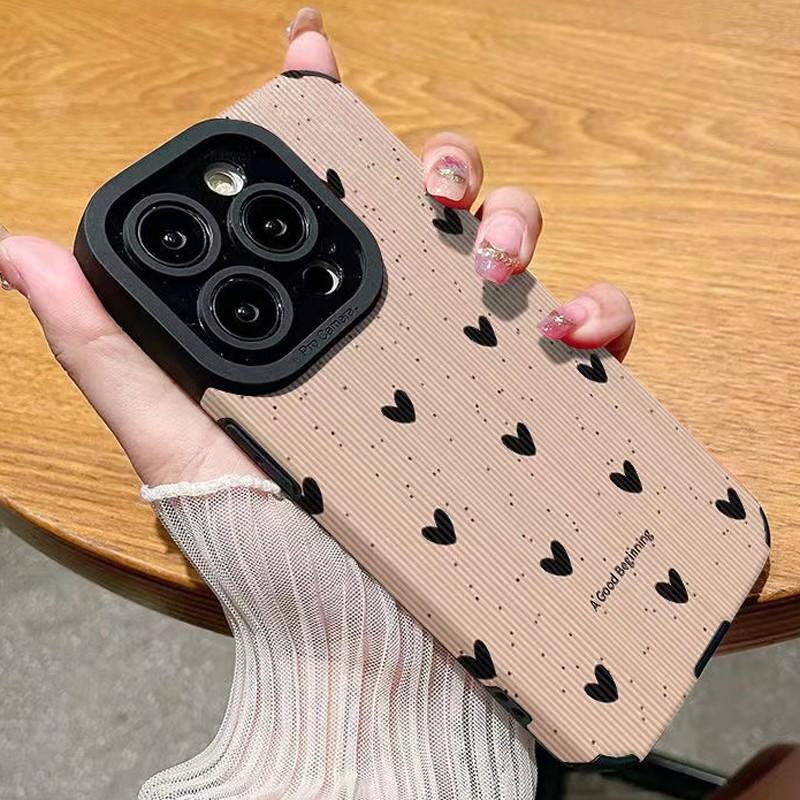 

Защитный чехол для камеры с милым сердечком для пар для iPhone 11 12 13 14 Pro Max 15 Pro Max X XR XS Max 7 8Plus, мягкая задняя крышка из ТПУ For iPhone X