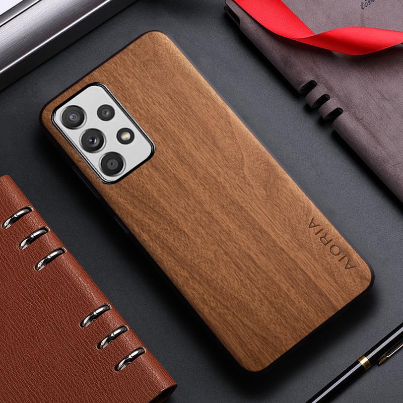 Husa pentru Samsung Galaxy A52 A72 A32 A12 A22S A52S 5G 4G husa din lemn de bambus model din lemn de bambus pentru husa de telefon samsung galaxy a32 a52 5g
