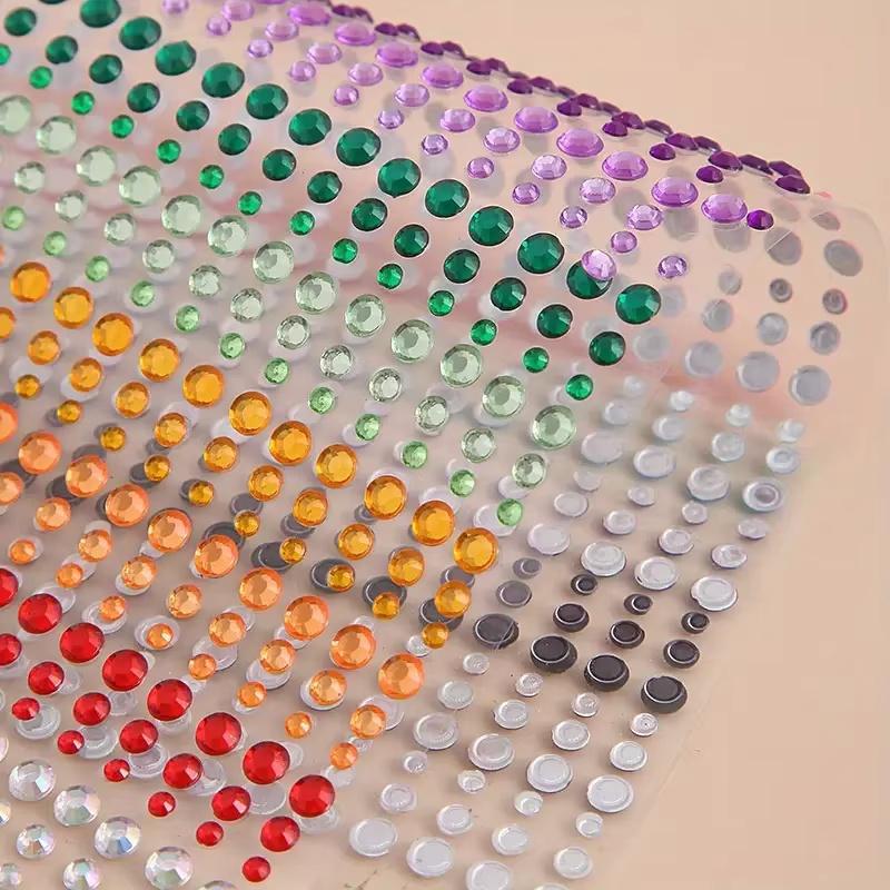 1-4pcs Colorful Makeup Rhinestone Stickers Party Shining Diamond Sticker Multipurpose DIY Glitter Gems for Face Hair Body Eye