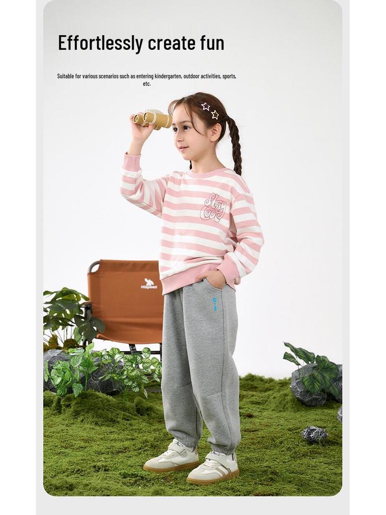 Pillingresistenter Baumwoll-Kinder-Strickhoodie mit Streifen - Lässiges Frühjahrs-/Herbstoberteil für Jungen und Mädchen