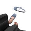 Suede square head shallow mouth single shoes women's autumn new late retro gentle ballet flat bottom Mary Jane
