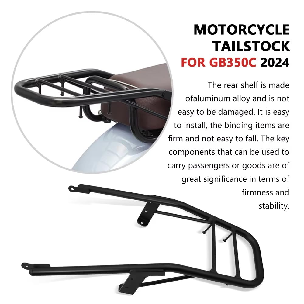 New Rear Luggage Rack, Tail Box Mounting Bracket for GB350C (2025-2024) Motorcycles [Imported]