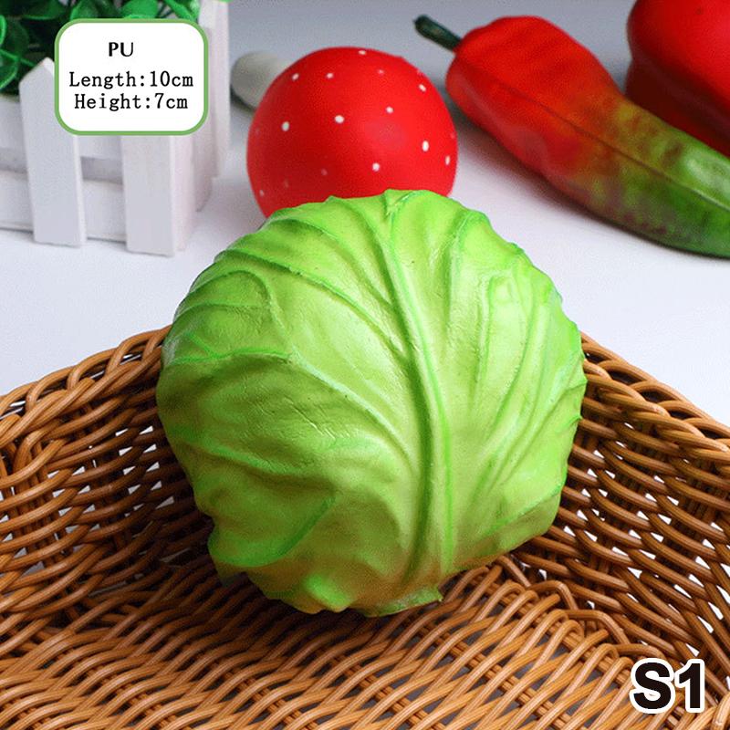Artificial Cabbage Realistic Craft Simulation Fake Vegetable Green Purple Model for Kitchen Decor