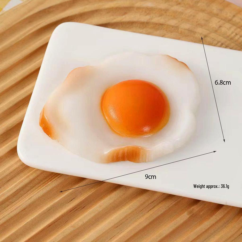 Egg Simulation Keychain: Duck, Braised, Fried, Baked, Sunny-Side Up - Creative Food Toy Pendant