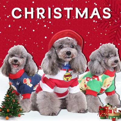 Mehrere Arten von Weihnachts-Haustierkostümen mit Hut-Set für Katzen und Hunde, Pullover, warmhaltender Overall für Haustier-Cosplay-Partys