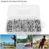 500PCS Length 1cm Fishing Line Connectors Copper Fishing Crimp Sleeve Kit  for Fishing Line