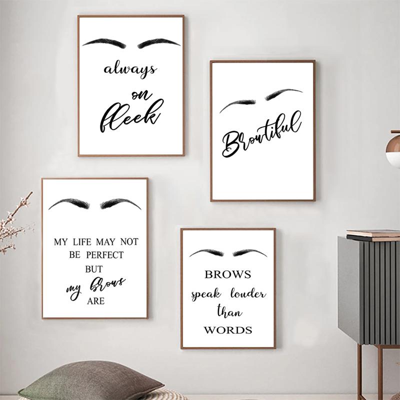 

Декор для салона красоты, брови, микроблейдинг, холст, живопись, современный макияж, постеры и принты, настенные картины, украшение