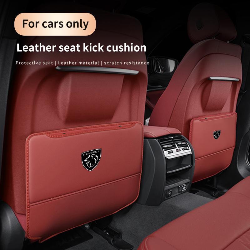 For Peugeot 106 208 301 308 408 508 607 2008 3008 4008 5008 GT RCZ Car Seat Back Protection Anti-Kick Pad Rear Seat Storage Bag