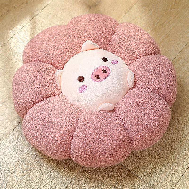 Teddy Toy Plush Animal Cushion Embroidered Design Children Room Nook Reading